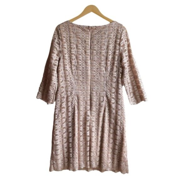 Eliza J Elegant Lace Dress Size 16 Champange - Picture 6 of 12